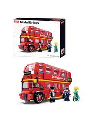 Sluban London Bus Building Blocks Kit for Kids - Creative Construction Set with 382 Pieces Educational STEM Toy, BIS Certified Building Kit and Gifts for 6+ Year Old Boy or Girl