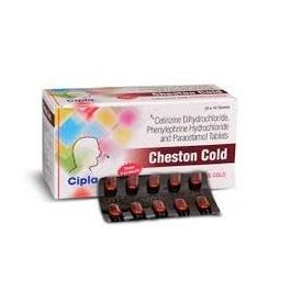 Cheston Cold Tab Amber (Cetirizine Dihydrochloride IP+ 5mg Phenylephrine Hydrochloride IP 10 mg+ Paracetamol IP 325 gm)