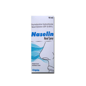 NASELIN NASAL SPRAY 10ML(Oxymetazoline Hydrochloride 0.05% W/V+ Benzalkonium Chloride IP 0.01% w/v