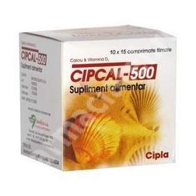 Cipcal 500 (Cal Carbonate 1250mg+ Vit D3 250 IU)