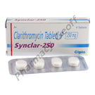 Synclar 250 mg (Clarithromycin 250 mg film coted tablet)