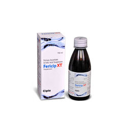 FERICIP XT SUSP (each 5 ml contains Ferrous Ascorbate elemental iron 30mg+ Folic acid IP 500mcg flavoured syrup base q. s)