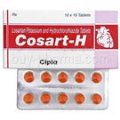 Cosart - H Tabs (Losartan Potassium 50mg+ Hydrochlorothaizide I. P 12.5mg)