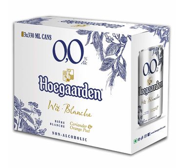 Hoegaarden 0.0 Non Alcoholic Wheat Beer Pack of 3, 3 x 330ml
