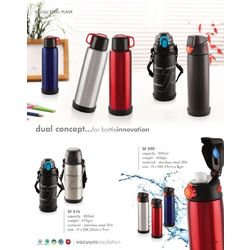 SV2235 SS Vaccum Dual Flask, red  blue  silver  black, 26x9 cms 29x9 cms, 800 ml