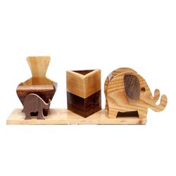 SV8003 Wood Elephant Mobile & Pen Stand