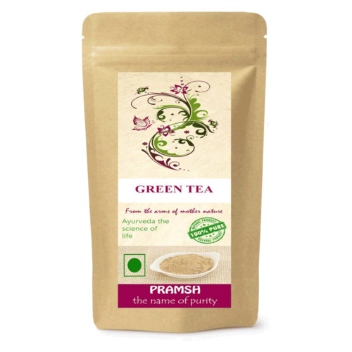 Pramsh Traders Green Tea For Quick Fat/Weight Loss 100gm Unflavoured Green Tea, 100 gm, pouch