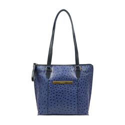 Maple 02 Sb Women's Handbag Ostrich Embossed Melbourne Ranch,  midnight blue
