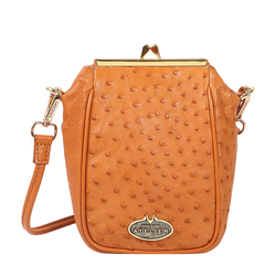 Argonne Women's Handbag Ostrich,  tan
