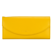 Cognac Yellow Leather Wallet