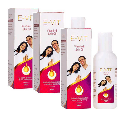 WestCoast Evit Vitamin E Skin Oil For Skin tone lightening 60ml (Pack of 3)