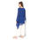 Global Desi Embroidered Polyester Tunic,  blue, xs
