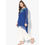 Global Desi Embroidered Polyester Tunic, xxl,  blue
