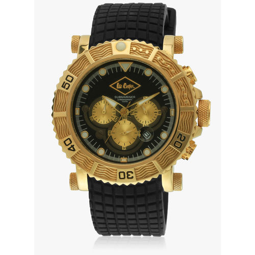 Lee Cooper Lc-090710 R1-Ggb Black/Golden Chronograph Watch