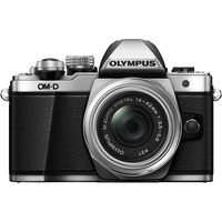 Olympus OM-D E-M10 MarkII (14-42mm II R) Micro Four Thirds Mirrorless Camera, silver