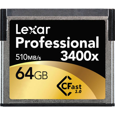 Lexar CFAST 64GB 3400X Memory Card