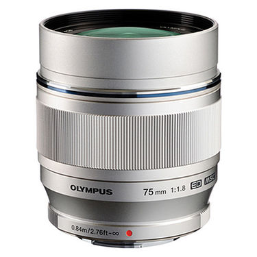 Olympus M. Zuiko ED 75mm f1.8 Lens, black
