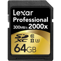 Lexar PRO SDHC 64GB 2000X C10 USH-1 Memory Card