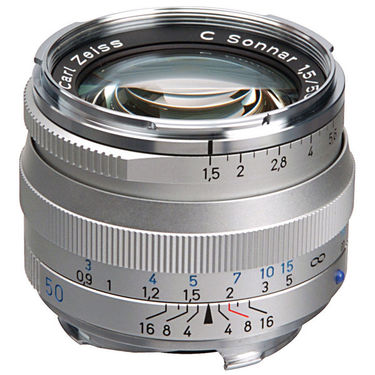 Zeiss 50mm f/1.5 C Sonnar T* ZM Lens (Silver)
