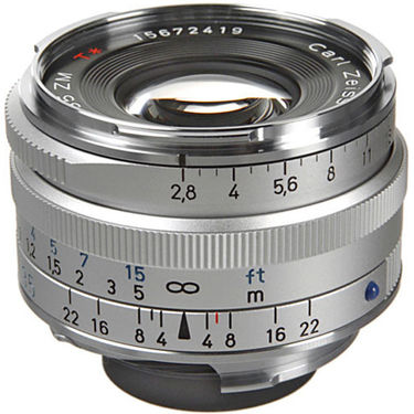 Zeiss 35mm f/2.8 C Biogon T* ZM Lens (Silver)