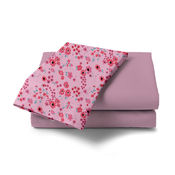 Double Bed Sheet With Two Pillow Covers BS-6, double, baby pink