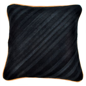Dreamscape Striped Suede Black Cushion Covers