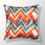 My Room Satin Orange and Green Abstract Cushion Covers, pack of 1