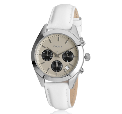 DKNY Ny877867 White/Tan Chronograph Watch