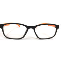 C991 Make My Specs Low weight - Orange, regular plastic hard coat lens - 400 rs, transparent clear lens