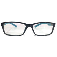 8053 Make My Specs Plastic frame - Black Blue, plastic round bifocal rs 1700  scratch resistant  anti glare , transparent clear lens