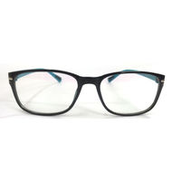 8042 Make My Specs Plastic frame - Black Blue, regular plastic hard coat lens - 400 rs, transparent clear lens