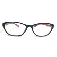 8029 Make My Specs Plastic frame - Black Red, plastic round bifocal rs 1700  scratch resistant  anti glare , transparent clear lens