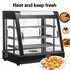 THE URBAN KITCHEN Commercial Countertop Hot Food Warmer Display Case for Restaurant Heated Cabinet Pizza Empanda Pastry Patty