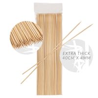 THE URBAN KITCHEN Premium 16" Inch Long 4mm Thick Safe Multipurpose Tornado Twist Potato Bamboo Skewers, 50 Pieces Perfect for Camping or Outdoor Party, Garden Sticks