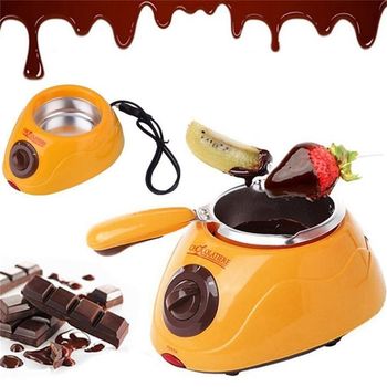 THE URBAN KITCHEN Chocolate Melting Pot- Electric Chocolate Fondue Fountain Pot with Over 30 Free Accessories and 12 Recipes