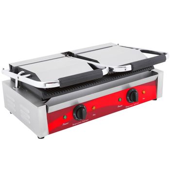 The Urban Kitchen Electric Commercial Double Sandwich Panini Contact Grill