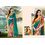Ruhabs Dark Green Colour Georgette Saree With Yellow Blouse