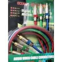 Pure OFC Gold Plated RGB (Red Green Blue) Plugs Component Video Cable 5m