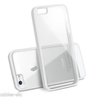 Ultra Clear White TPU Frame Hard PC Plastic Back Case Cover For Apple iPhone 5