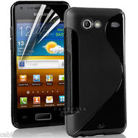 S Line TPU Soft Gel Back Case Cover For Samsung Galaxy S Advance i9070 - Black