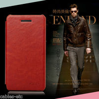 KLD Italian Leather Royal Flip Diary Smart Cover Case For Blackberry Z10 - Brown