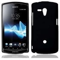Rubberised Frosted Hard Back Case Cover For Sony Xperia Neo L MT25i - Black