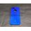 Frosted Matte Hard Back Case Cover With Apple Logo Cut Out For iPhone 5 - Blue