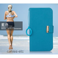 KLD Unique Ultra Thin Leather Flip Diary Cover Case For Apple iPhone 5 - Blue