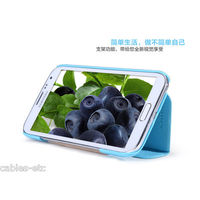 Nillkin Fresh Leather Flip Cover Case Stand For Samsung Galaxy Note 2 - Blue
