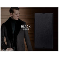 KLD Italian Leather Royal Flip Diary Cover Case For Sony Xperia Z LT36i - Black