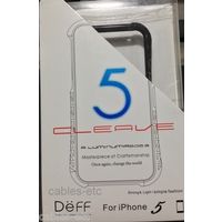 Deff Cleave Glossy Aluminium Metal Bumper Cover Case For Apple iPhone 5 - Black