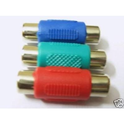 RGB / Component Video 3 RCA Couplers Jointers