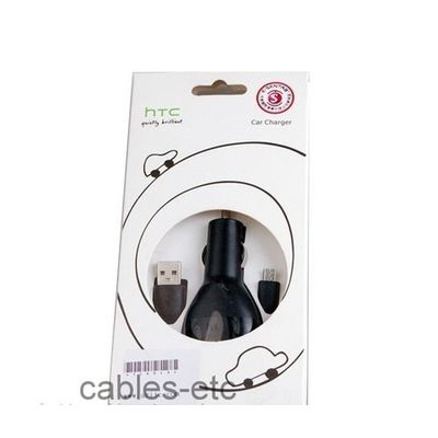 Org HTC Dual USB Car Charger+ Micro USB Cable For HTC One M7 Nexus 4 S4 Note 2