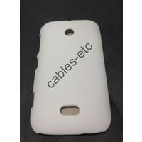 Rubberised Frosted Snap On Hard Back Case Cover For Nokia Lumia 510 - White